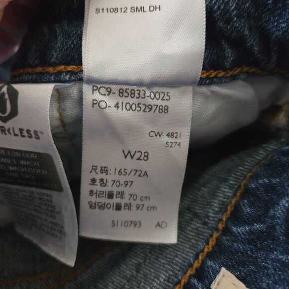 Levi's 501 Mid Thigh Cutoff Jean Shorts Salsa Middle 28 - Picture 6 of 6